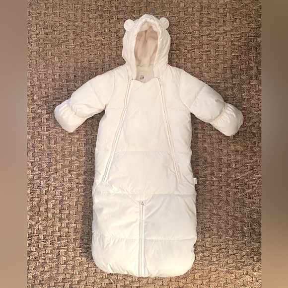 Baby Gap Puffer Snowsuit/Snow Sack w/ Fleece Lining and Bear Eared - Main Image